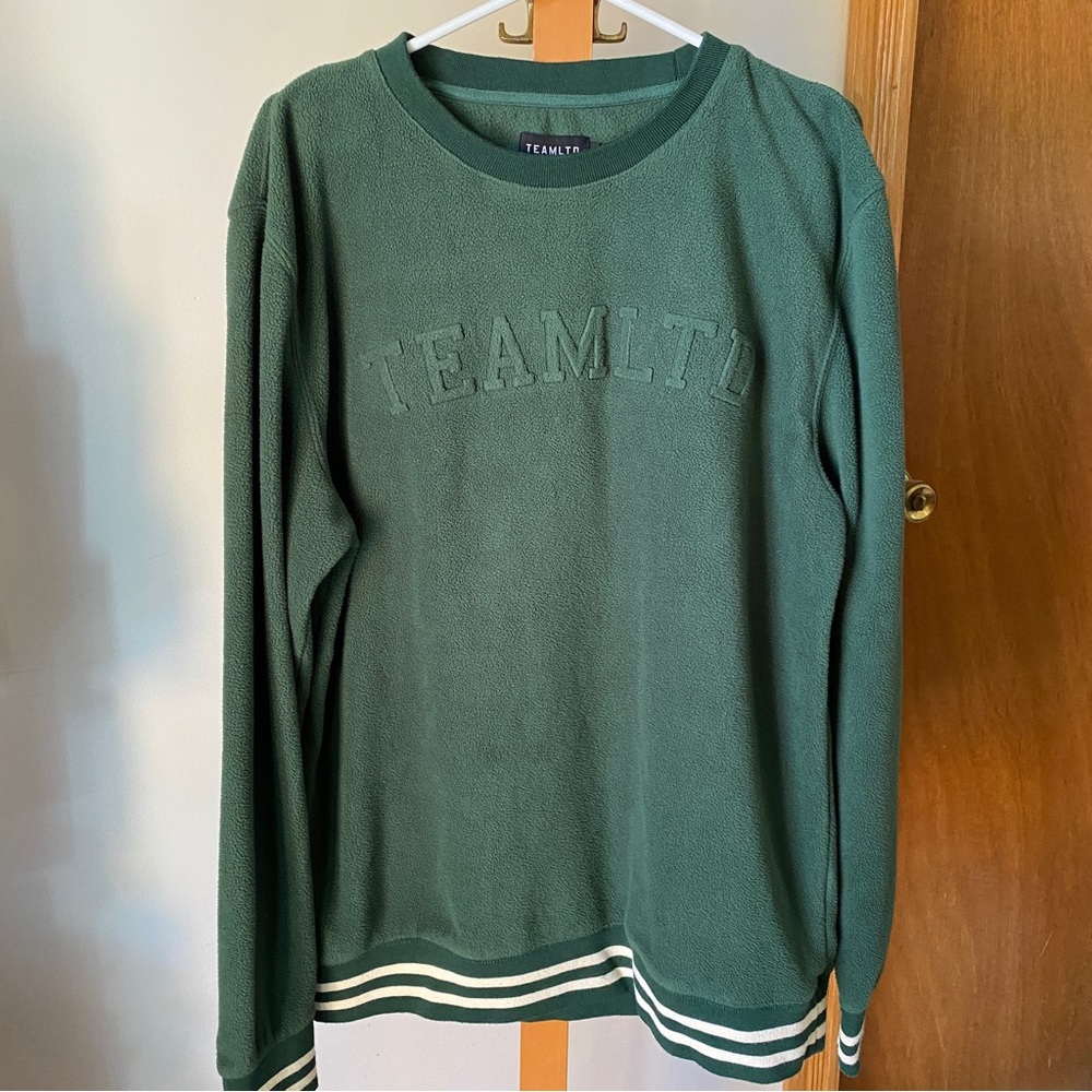 TEAMLTD Green Fleece Crewneck Sweater